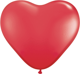 Heart Shape Latex Balloon Red (100ct), 6